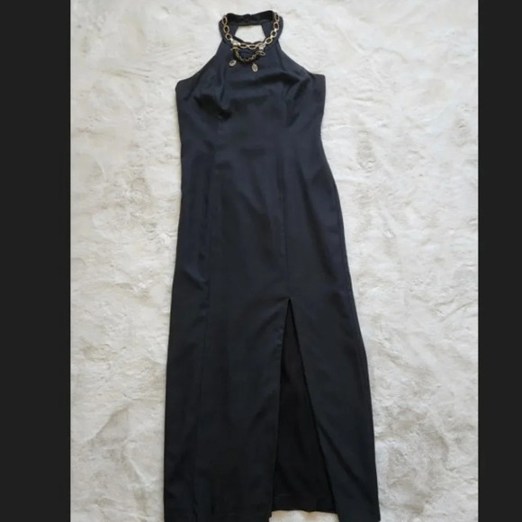 Black Maxi Halter Dress - Picture 6 of 15